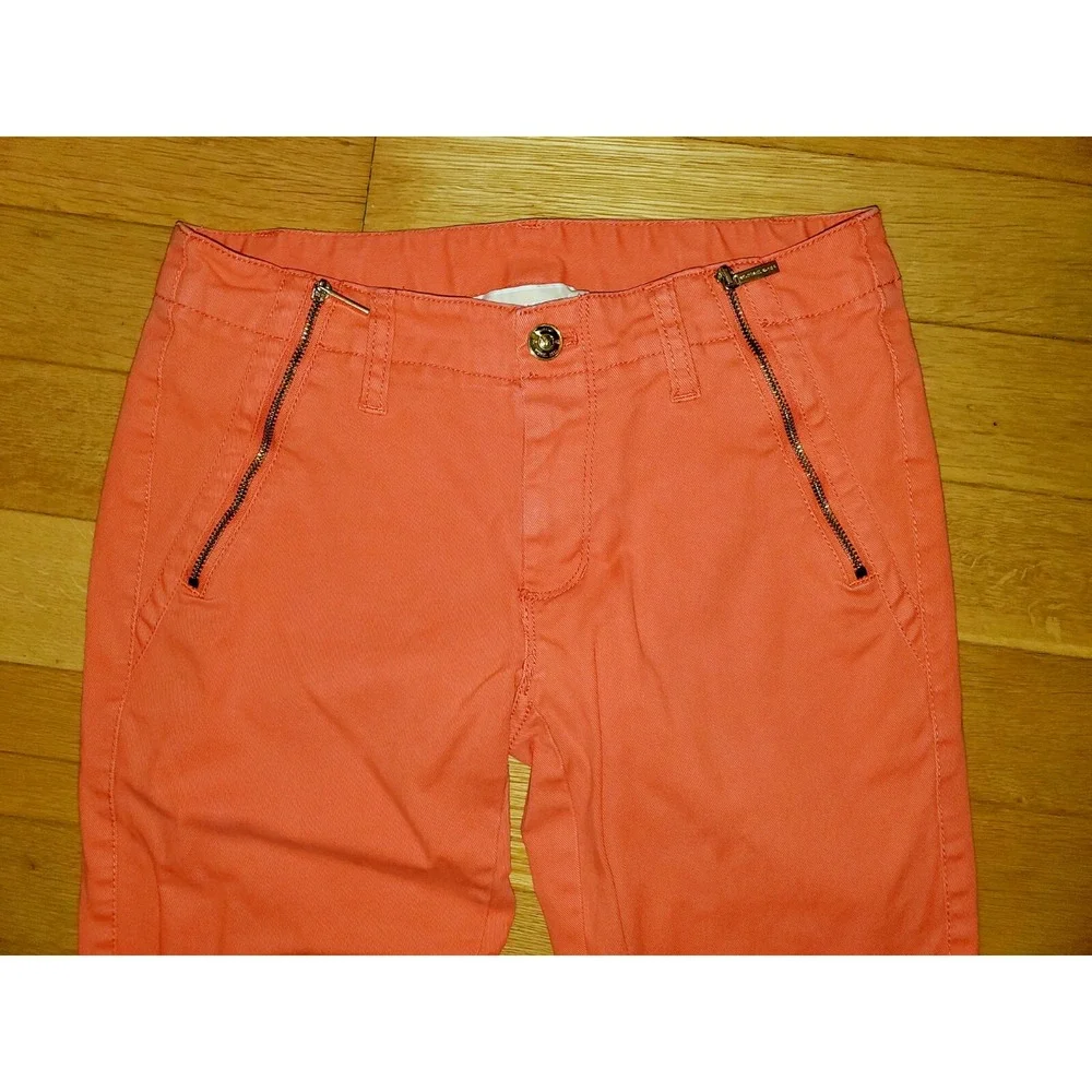 Michael‎ Kors Women's Melon Color Pants With Zipper Accents Size 2